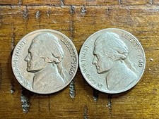 🇺🇸 Lot of 2 Jefferson Nickels 5c 1940 P & S -No Reserve! Combined Shipping!