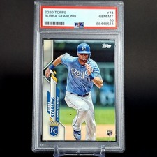 2020 Topps Series One Bubba Starling Rookie Card PSA 10 GEM  MINT Slab!