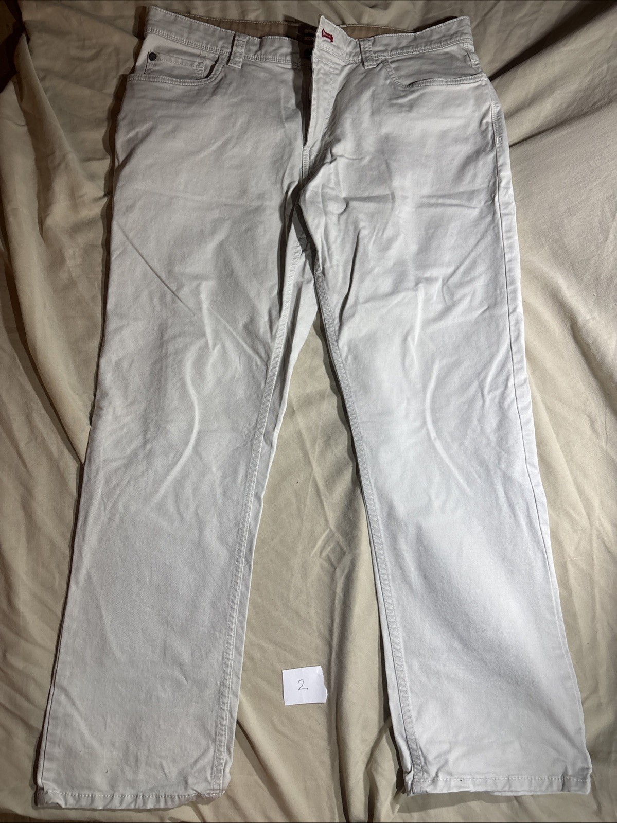 34 X 30 White Straight Leg Pants