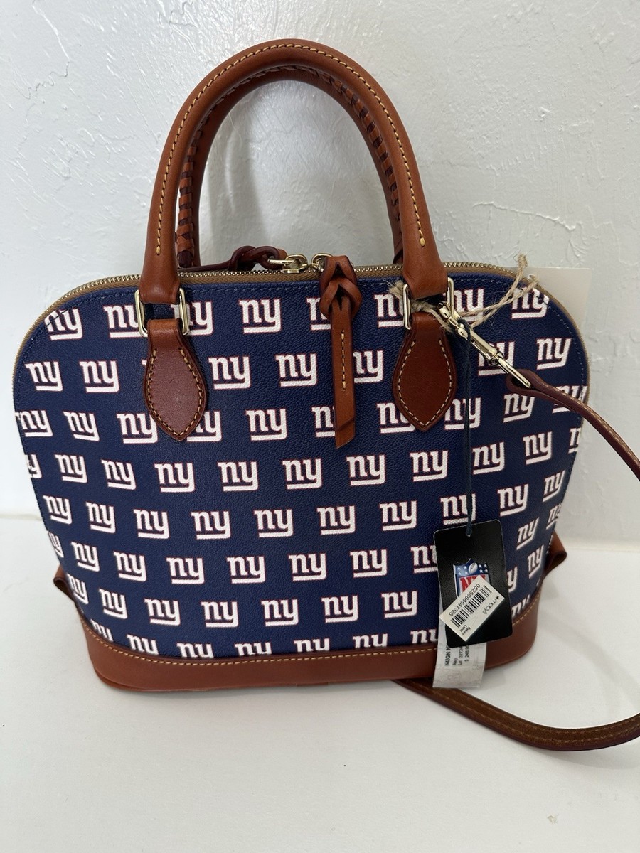 NWT Dooney & Bourke New York Giants Zip Satchel Navy Logo Accents