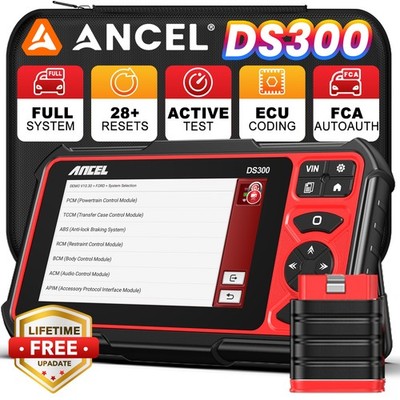 ANCEL DS300 Bluetooth OBD2 Scanner Full System Diagnostic Scan Tool FCA AutoAuth