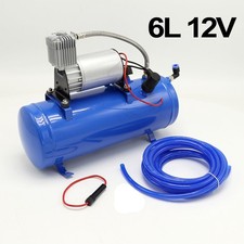 12V 100psi Air Compressor With 6 L Tank For Air Horn Truck Boat Train RV Pick Up