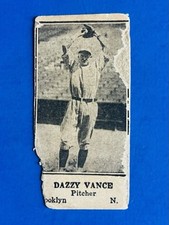 1925-31 W590 Dazzy Vance Hand-cut Blank Back Baseball Strip Card; Paper Loss