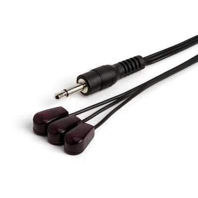 10 Feet Triple IR Emitter Extender Cable 3.5 mm Stick-On Infrared Mini Blink Eye