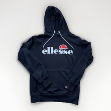 Ellesse Women  s Black Logo Hoodie UK12 EU40 Pullover Jumper Casual Sportswear