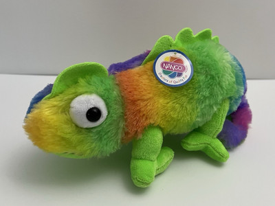 Nanco Plush Chameleon Plush Rainbow Colorful 10'' NWT Stuffed Animal Toy PF-CHA30
