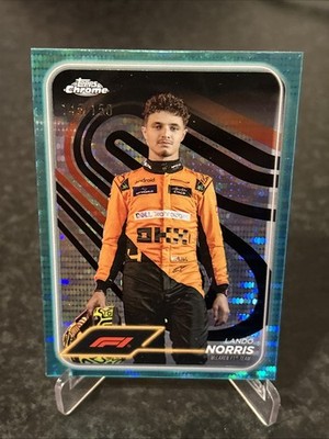Topps Chrome Formula 1 2024 F1 Lando Norris #7 Portrait Logofractor Green /150