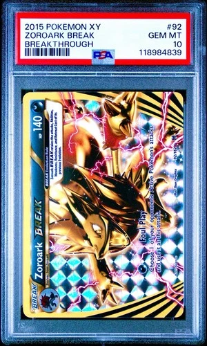 Zoroark BREAK 92/162 Breakthrough Holo Pokemon 2015 PSA 10