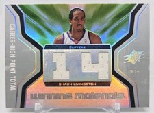 2007-08 SPx Basketball SHAUN LIVINGSTON Winning Materials Jersey Number Clippers