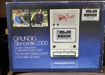 Grundig DT 2300 Steno-Cassette 30 Dictation & Transcriber Office Desktop Vintage