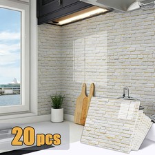 20pcs Peel and Stick Backsplash Tile Sticker, 12"x12" Self Adhesive Wall Sticker