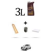Hoffcar Set Service 3 Filter Und 3L ÖL FüR Lancia Ypsilon Ii (312) 1.2 51Kw Ab