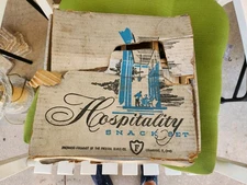 Vintage Federal Glass Co. 8pc Snack Set W/ Original Box 4 Cups And 4 Plates