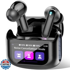 Wireless Earbuds, Bluetooth 5.4 Headphones Multi-Function Touch Screen with 5