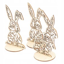 Coniglietti Pasquali In Legno Con Fiori Decorazione Per La Casa E Le Feste