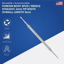Foreign Body Spud & Needle Straight 3mm Tip Width 15cm Ophthalmic Instruments