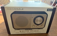 Throwback Vintage Wireless Speaker Radio Bluetooth New/Sealed