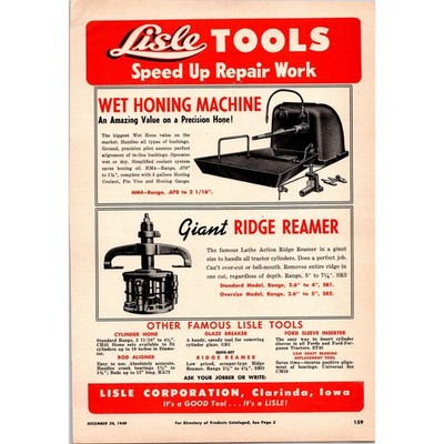 Lisle Corporation Lisle Tools Speed Up Repair Work Clarinda IA 1949 Ad SI16
