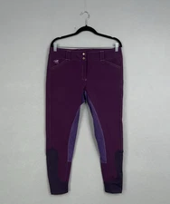 Piper by SmartPak Breeches Womens 32R Purple Full Seat Riding Equestrian Pants
