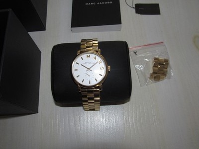 Marc by Marc Jacobs Baker Damenuhr Watch Top Uhr gold weiß analog Damen MBM3243