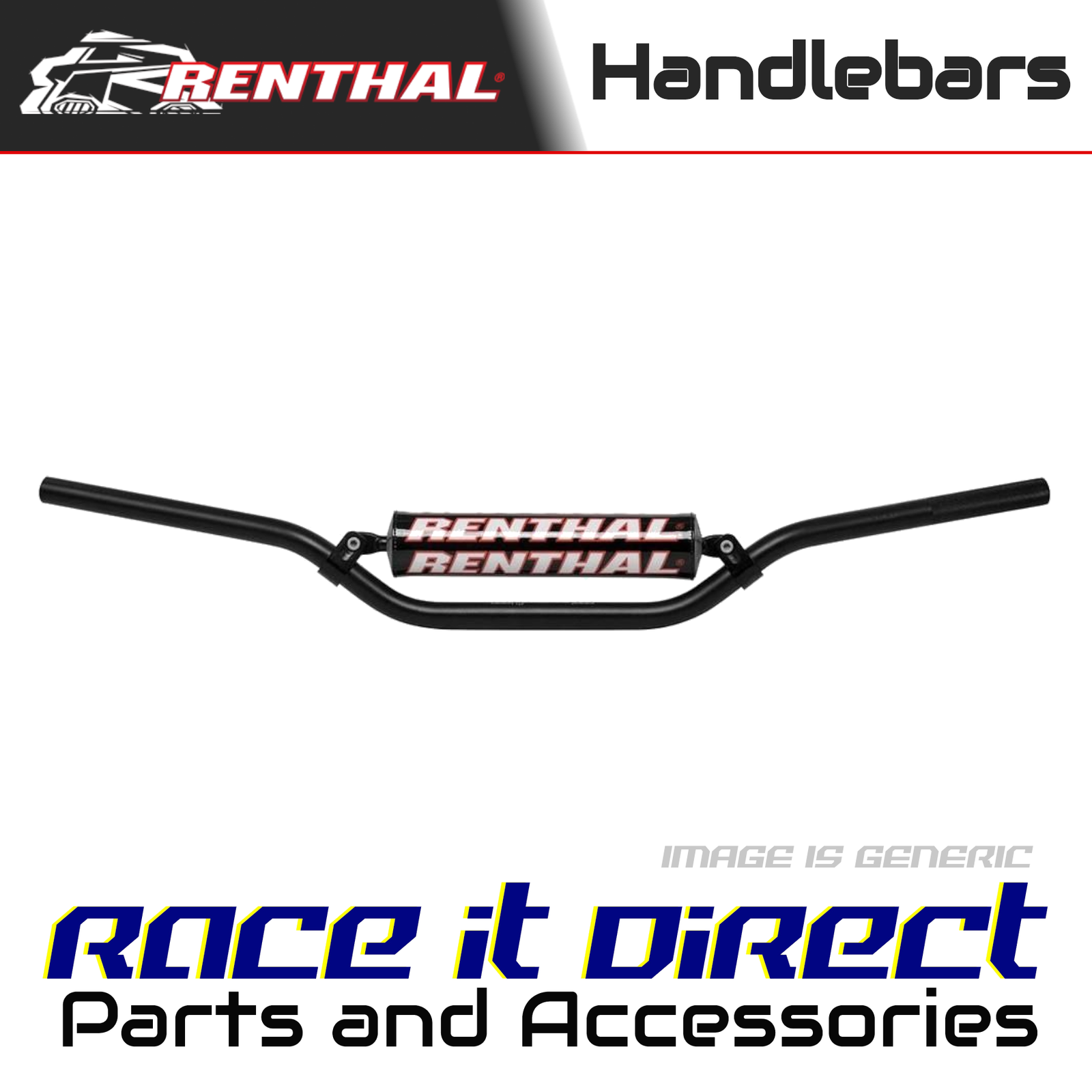 Handlebar for YAMAHA YZ 125 2002 Black Renthal