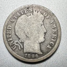 1896-S  BARBER DIME   GOOD DETAILS   KEY DATE #1366