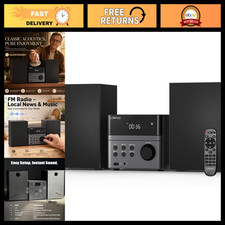 Compact 30W Micro HiFi Stereo System with Bluetooth, CD Player FM Radio