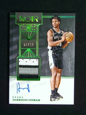 2024-25 Panini Noir Harrison Ingram #369 RC Rookie Patch Auto RPA Green 13/49