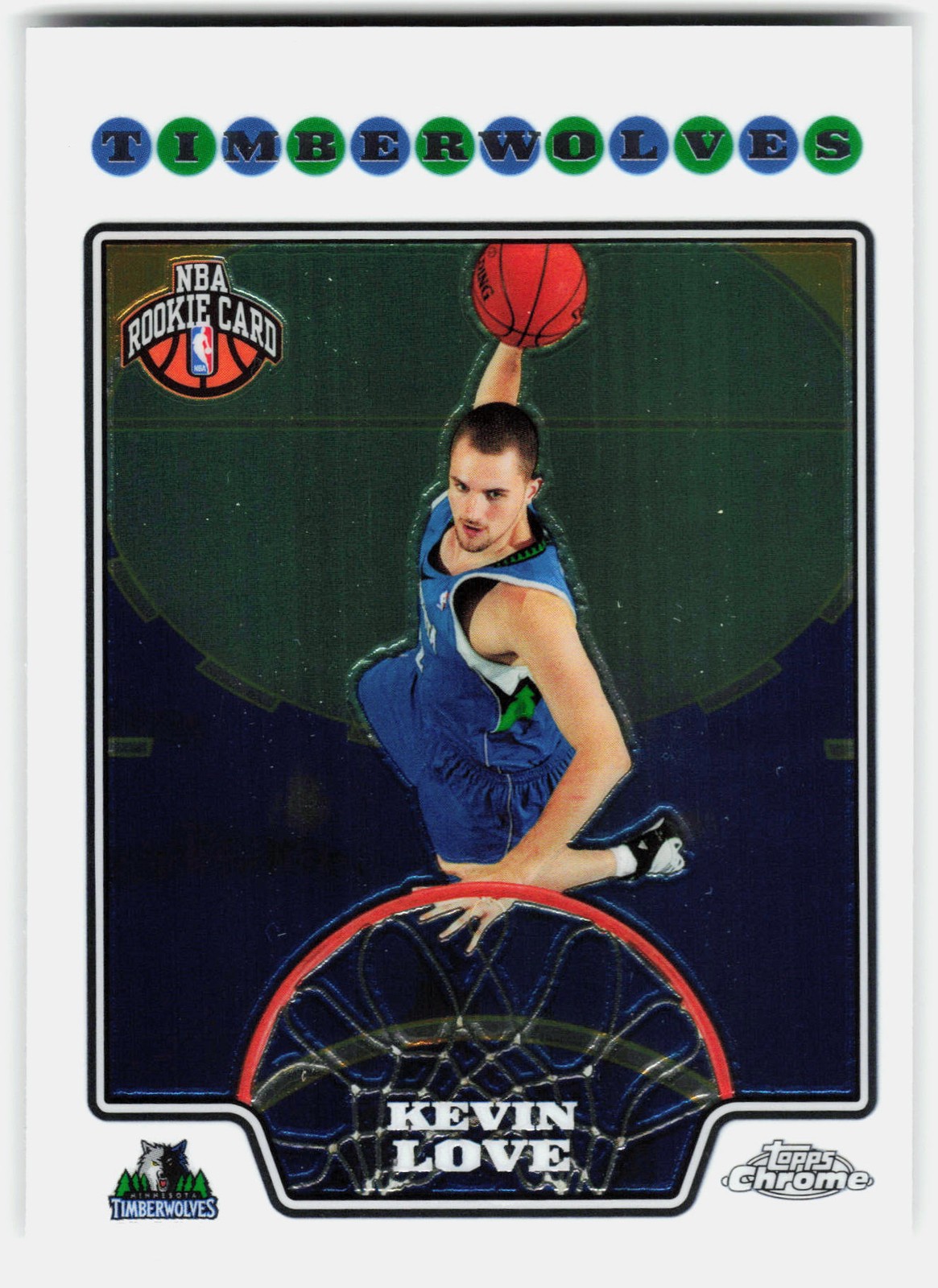 2008-09 Topps Chrome Kevin Love Rookie #185 Minnesota Timberwolves RC