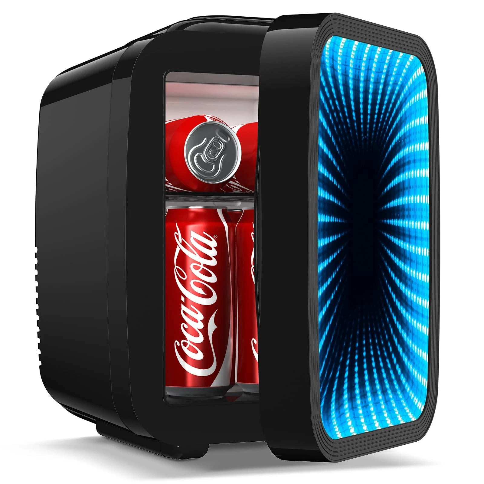 Mini Fridge, 4L/6 Can Small fridge with Dimmable Gaming Light for Bedroom,Off...