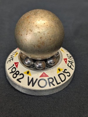 Vintage 1982 Worlds Fair Knoxville TN Paperweight Ball Bearing Decision Maker