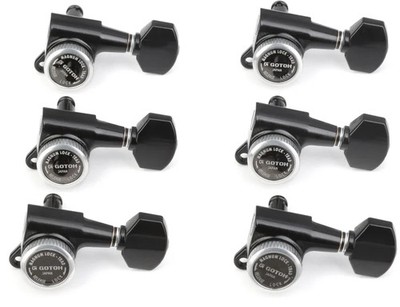 Gotoh SG381-07 MG-T Locking Tuning Machine Set - Black Chrome