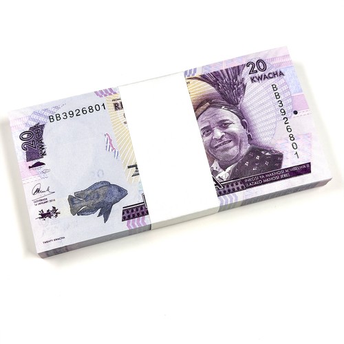 Set of 100 Uncirculated Malawi 2016 20 Kwacha Banknotes, P-63 🇲🇼