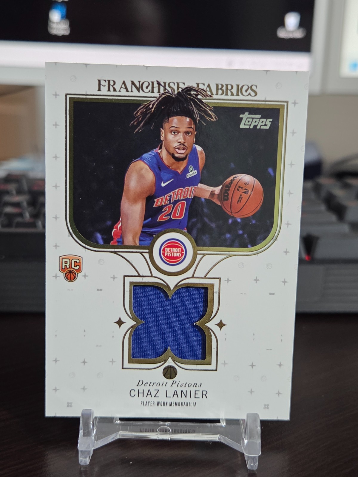 2025-26 Topps Franchise Fabrics RC Chaz Lanier Detroit Pistons #FF-CL