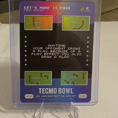 Bo Jackson Battle Arena Tecmo Bowl Bonus Plays FOIL SSP BPL23 LET'S MAKE IT FAIR