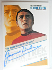 Rittenhouse Quotable Star Trek TOS James Doohan Scotty Autograph Card QA7