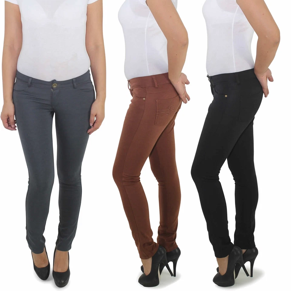 Legging Leggins Jeggins Jeggings Tregging Stoff Hüft Röhren Skinny Stretch Hose - Bild 1 von 1