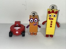 Numberblocks 1-3 Toys Action Figures BBC Cartoon Lot Of 3 Pieces Blocks Faces