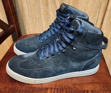 Shima SX-2 EVO Navy Suede Men s Motorcycle Boots Mens Sz 12 EU 46