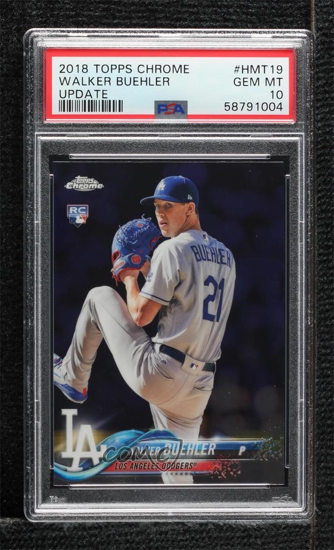 2018 Topps Chrome Update Target Exclusive Walker Buehler PSA 10 GEM MT Rookie RC