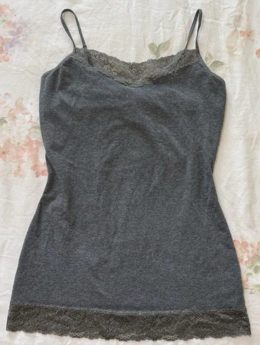 Y2K Express Lace Tank Top Med? Long Retro 90s Vtg Vibes Grunge Layer Bella Flaws