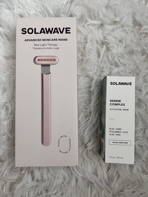 Solawave Red Light Therapy Wand Advanced Skin Care Tool. Sealed, Pink