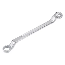 14mm x 17mm Metric 12 Point Offset Double Box End Wrench Chrome Plated Cr-V