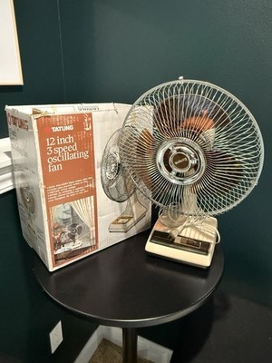 VTG Tatung Deluxe Oscillating Fan 3 Speed High Torque Tested w/ Box