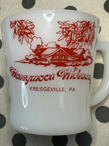 Vintage Fire King Milk Glass Coffee Tea Cup Mug Honeymoon Hideaway Collectible