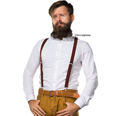 Bretelle Uomo Elastiche Buyless - Regolabili Fino 122cm | Forma A Y Classica - Foto 7