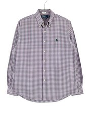 POLO RALPH LAUREN Custom Check Shirt Casual Formal Men Size L  16 1/2 - 42 