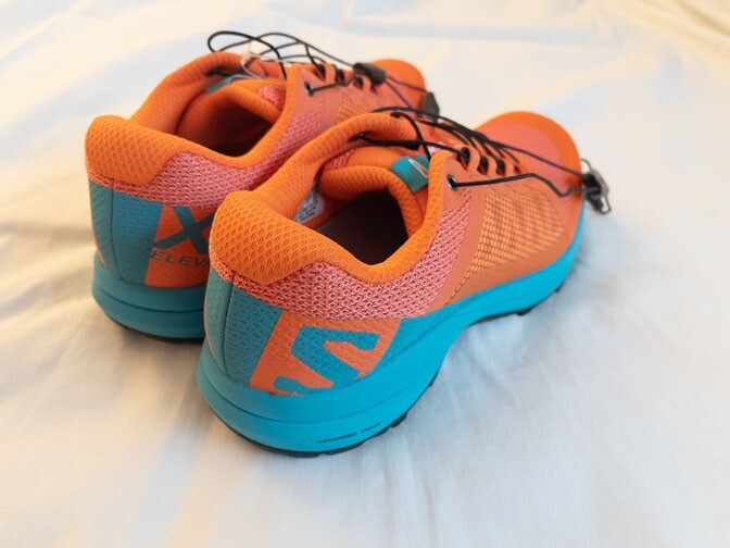 NUOVE scarpe da trail running donna Salomon XA Elevate ARANCIONE BLU taglia 7