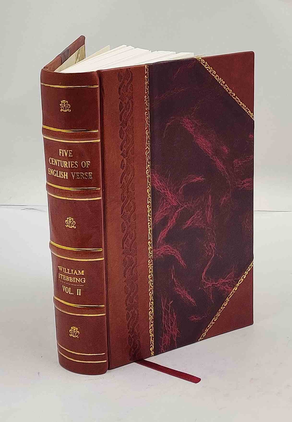 Five Centuries of English Verse Volume 2 1913 Leather Bound by W Stebbing