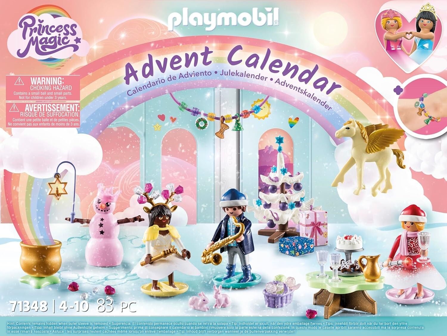 PLAYMOBIL 71348 Calendrier de l Avent Arc-en-ciel avec figurines et accessoires pour enfants